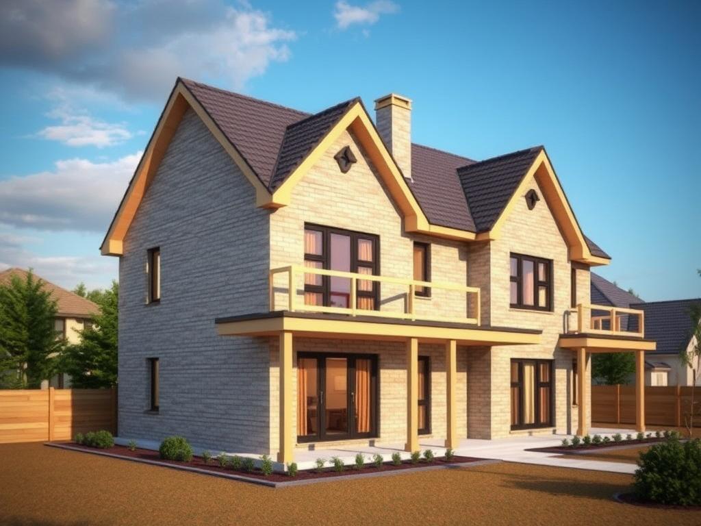 Construction of houses according to standard designsфото