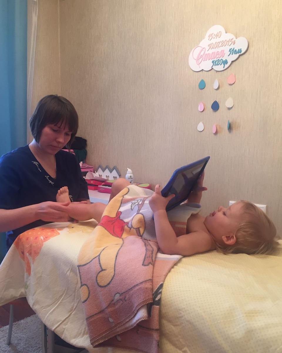 Массаж ребенку 2 месяца