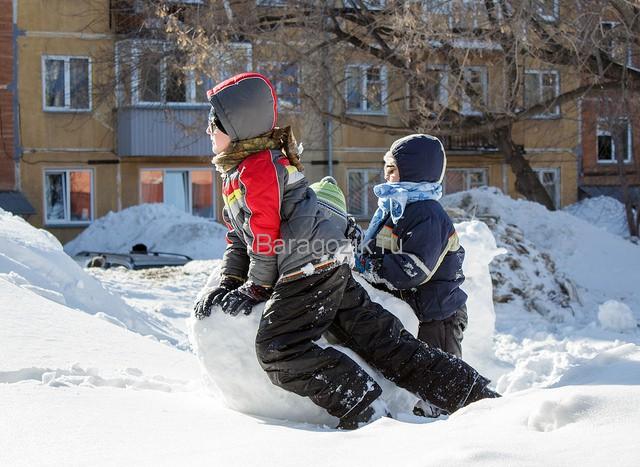 Детские игры и забавы на снегу