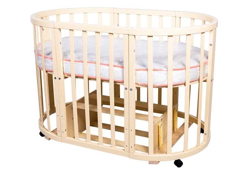 Круглая кроватка трансформер для новорожденных